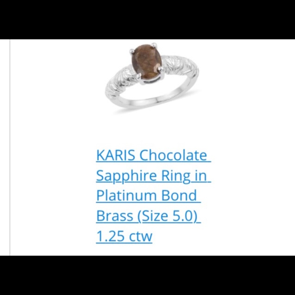 Chocolate sapphire ring.